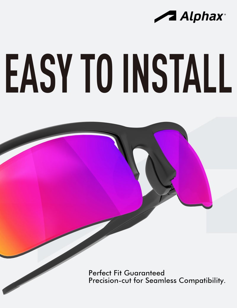 Alphax Adapt Grey Photochromic Non-polarized Replacement Lenses for Ray-Ban Meta Wayfarer RW4006 50mm Sunglasses | Glare Reduction | Precision Cutting - Image 5