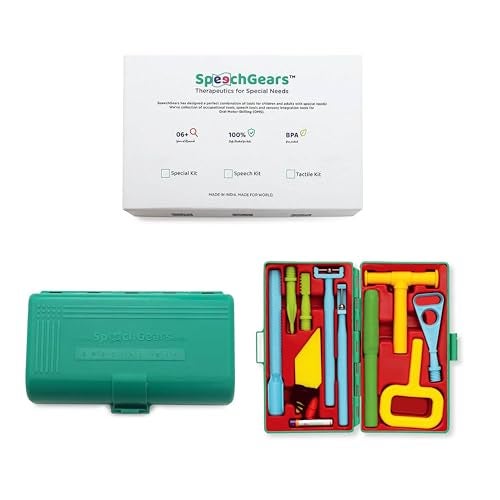 SPEECHGEARS Special Kit,Sensory Integration Tools,Speech Tools,Feeding Tools,V-Pen,Uni-Tip,Pointed-Tip,Talk-Tip,Tt-Lr,Tt-Ud,Tongue-Steer,Hickey,Sensory-Bite,Oro-Tube (Green),Pack of 1 - Image 1