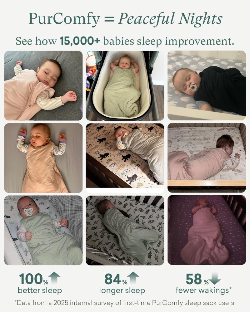 PurComfy Supersoft Sleep Sack 1.0 TOG, Premium Bamboo Viscose Baby Sleeping Bag, 2-Way Safe Zipper Sleep Sacks 3-6 Months (Slate) - Image 3