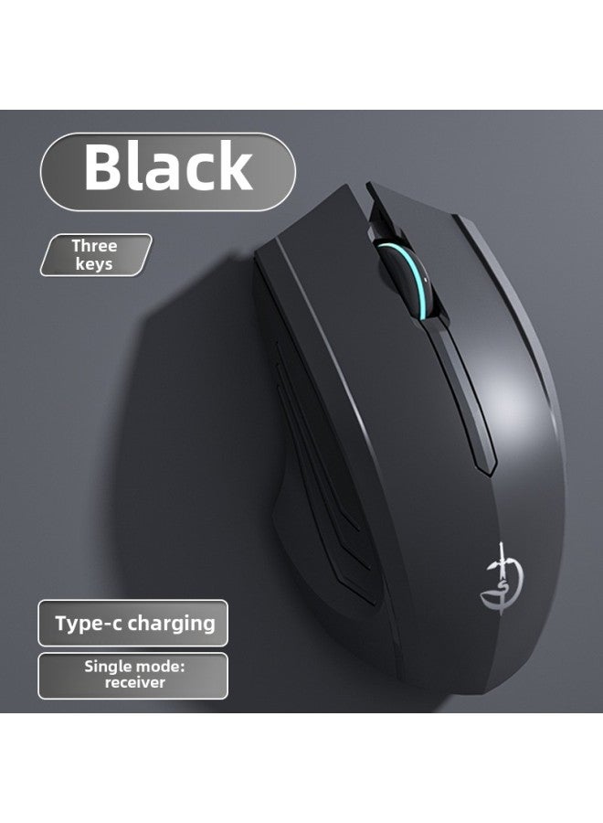 ماوس بلوتوث لاسلكي كتم صوت لجهاز Huawei Notebook Gaming Office Desktop Computer قابل للشحن عالمي صامت - المواصفات: 【نموذج أساسي أسود جنتلمان】 3 أزرار واحدة - 1600 نقطة في البوصة - Image 1