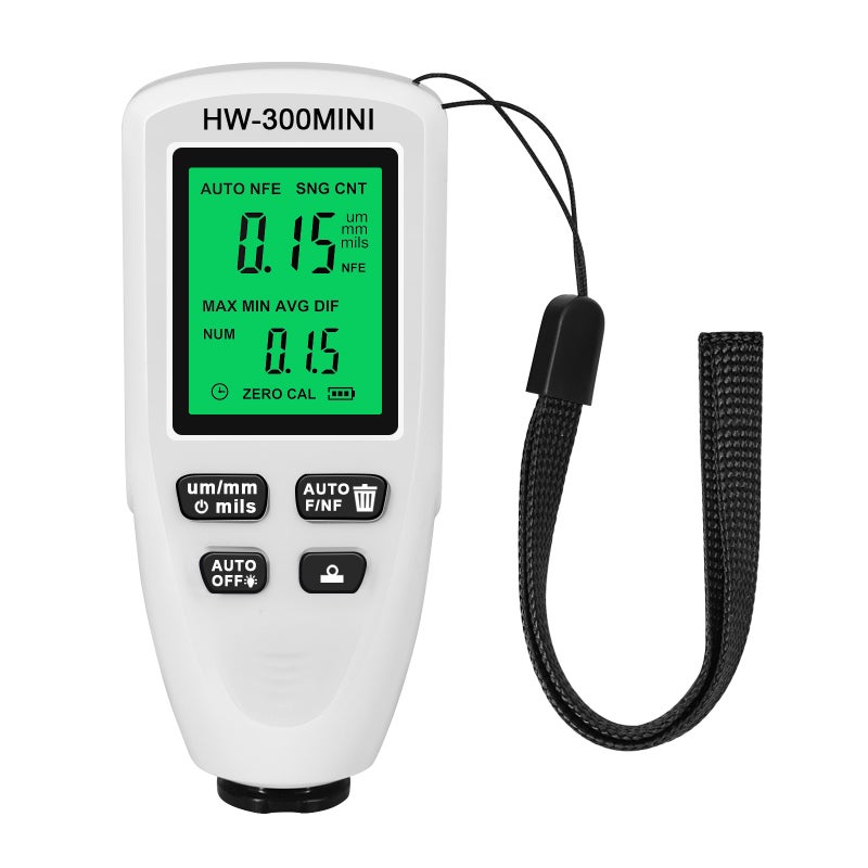 Paint Thickness Gauge White: HD Display Anti-slip Groove - Auto Substrate Detection Paint Thickness Meter for Used Car Buyers Industrial Manufacturing Labs - Image 3