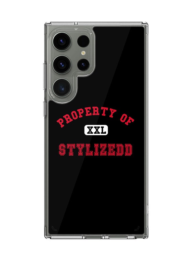 Stylizedd Classic Clear Case for Samsung Galaxy S24 Ultra , Hybrid Soft Case Flexible Edges Anti Drop TPU PC Gel Thin Transparent Cover - Property of Stylizedd