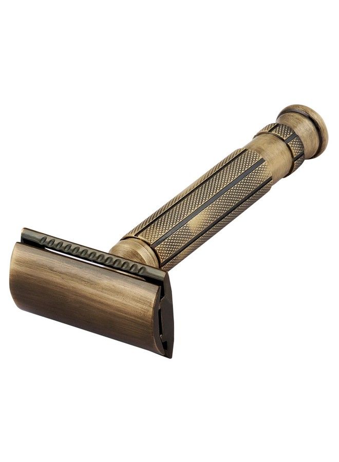 PEARL Shaving Double Edge Safety Razor L55 (Brass) Made With Brass Metal Classic & Traditional Shaving Razor ; 5 Premium Platinum Razor Blades Close & Clean Shaving Kit For Men Valentines Day Gift - Image 5