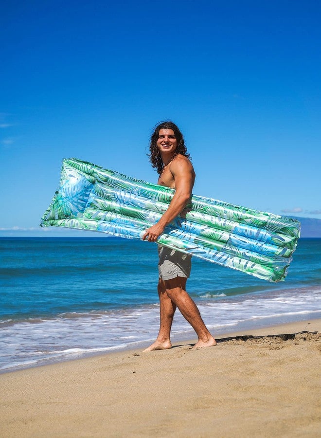 Poolcandy Resort Collection Inflatable Pool Floats, Swim Rings & Hammocks in Bright Palm Print Design Pattern - Image 2