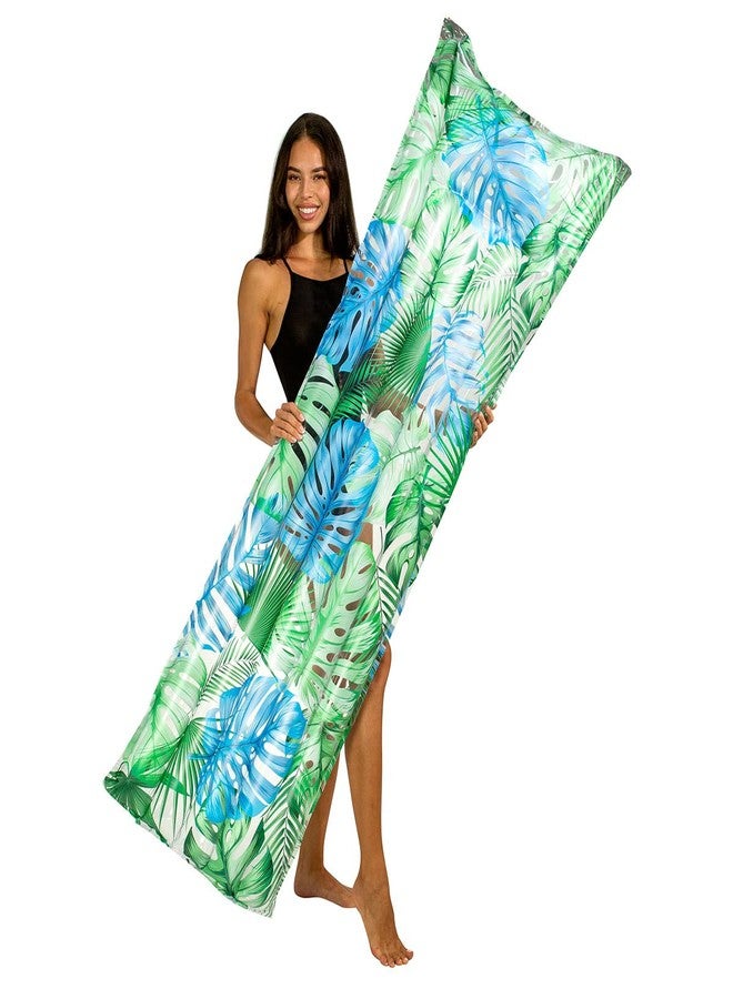 Poolcandy Resort Collection Inflatable Pool Floats, Swim Rings & Hammocks in Bright Palm Print Design Pattern - Image 1