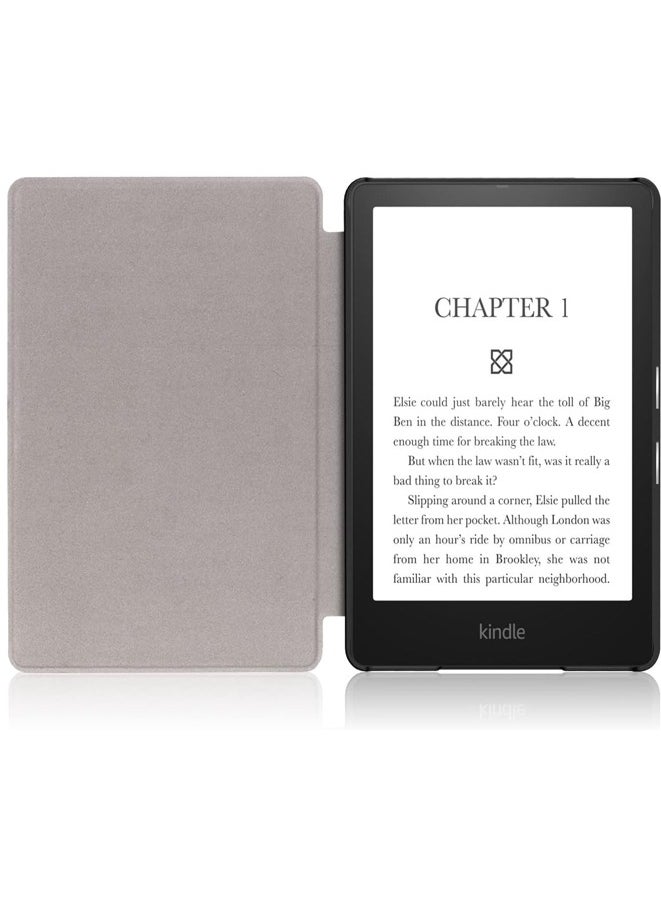 Muyixin حافظة لجهاز Kindle Paperwhite الجديد مقاس 6.8 بوصة (الجيل الحادي عشر، إصدار 2021) غطاء من جلد البولي يوريثان مع خاصية النوم/الاستيقاظ التلقائي (Lazy cat)  - Image 3