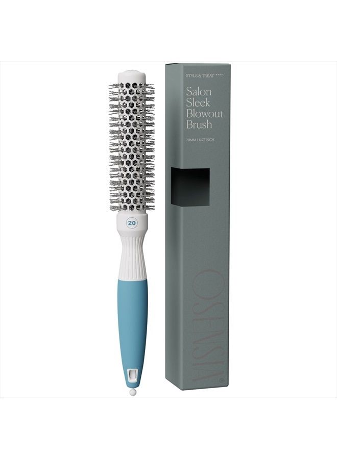 Osensia Ultra Small Round Brush for Blow Drying - Salon Blowout Hair Styling for Wet or Dry Hair, Round Hair brush for Women and Men, Great for Precise Styling and Manageable Hair (0.75 inch) (Not Electrical) - Image 1