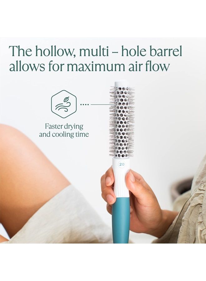 Osensia Ultra Small Round Brush for Blow Drying - Salon Blowout Hair Styling for Wet or Dry Hair, Round Hair brush for Women and Men, Great for Precise Styling and Manageable Hair (0.75 inch) (Not Electrical) - Image 5