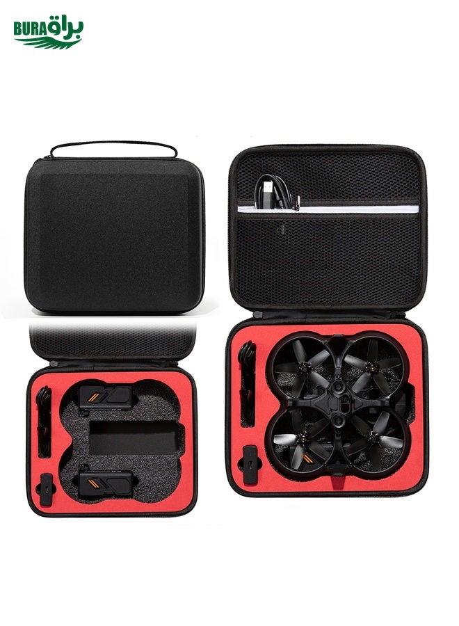 BURAQ For DJI Avata Drone Body Square Shockproof Hard Case Carrying Storage Bag, Size: 28 x 23 x 10cm(Black + Red Liner) - Image 1