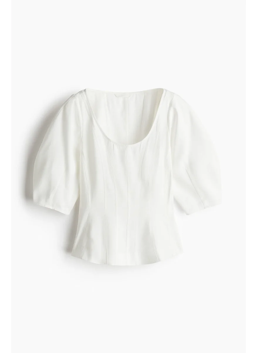 اتش اند ام Scoop-Neck Blouse