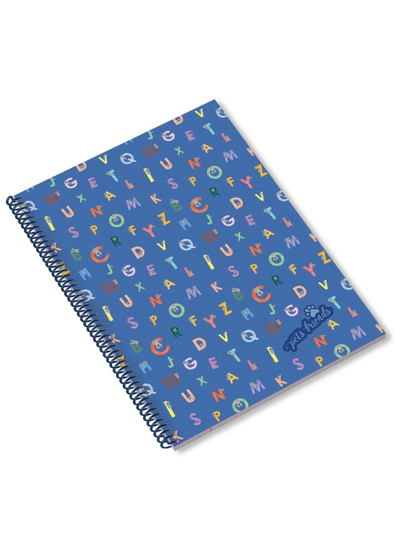 Ambar 1-Piece A4 Size PP Cover Notebook Single Lined Ruling Assorted Designs - Image 1
