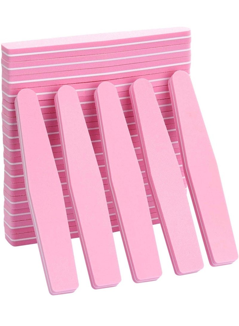 Sunshine smile Sunshine Professional Washable and Disinfectable Nail Buffers Grit 100/180 - Pink 10pcs in pack - Image 1