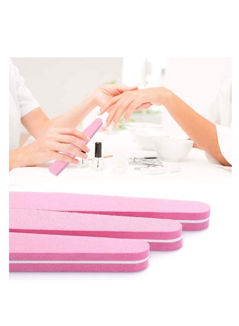 Sunshine smile Sunshine Professional Washable and Disinfectable Nail Buffers Grit 100/180 - Pink 10pcs in pack - Image 3