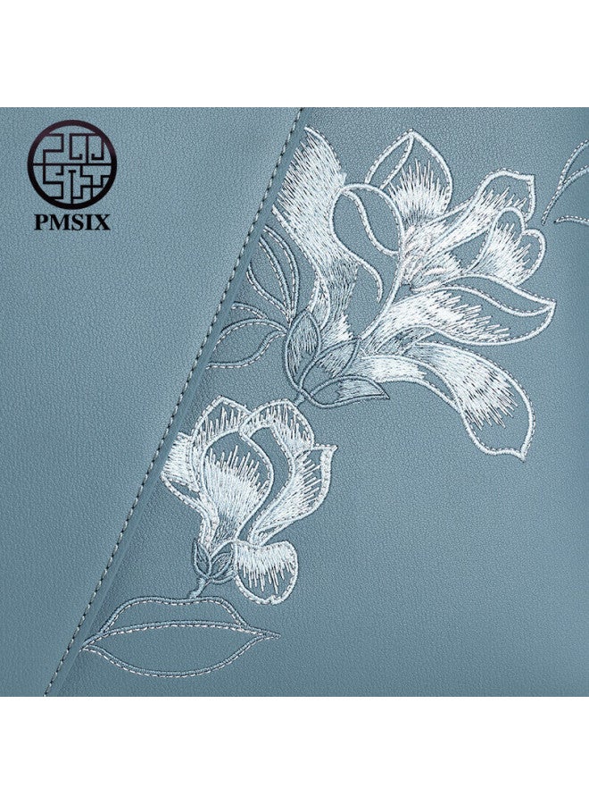 Pmsix Mother's Day Gift For Mom, Practical Handbag For Middle-aged Women, Large Capacity Crossbody And Handheld Light Luxury Embroidered Cowhide Bag - Image 4