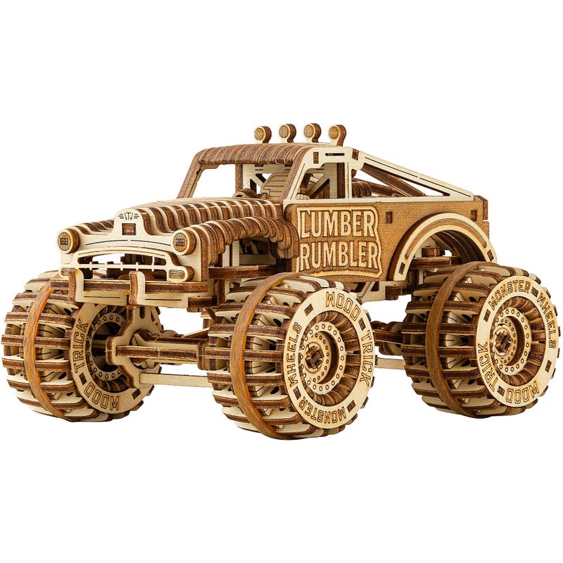 Wood Trick Lumber Rumbler Pickup Truck Car 3D Wooden Puzzles for Adults to Build Rides up to 12 feet 55x43 in Model Truck Kit to Build for Adults - Image 3