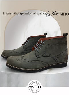 Meto Meto genuine leather shoes gray suede original sole  - Image 1