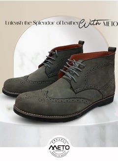Meto Meto genuine leather shoes gray suede original sole  - Image 3