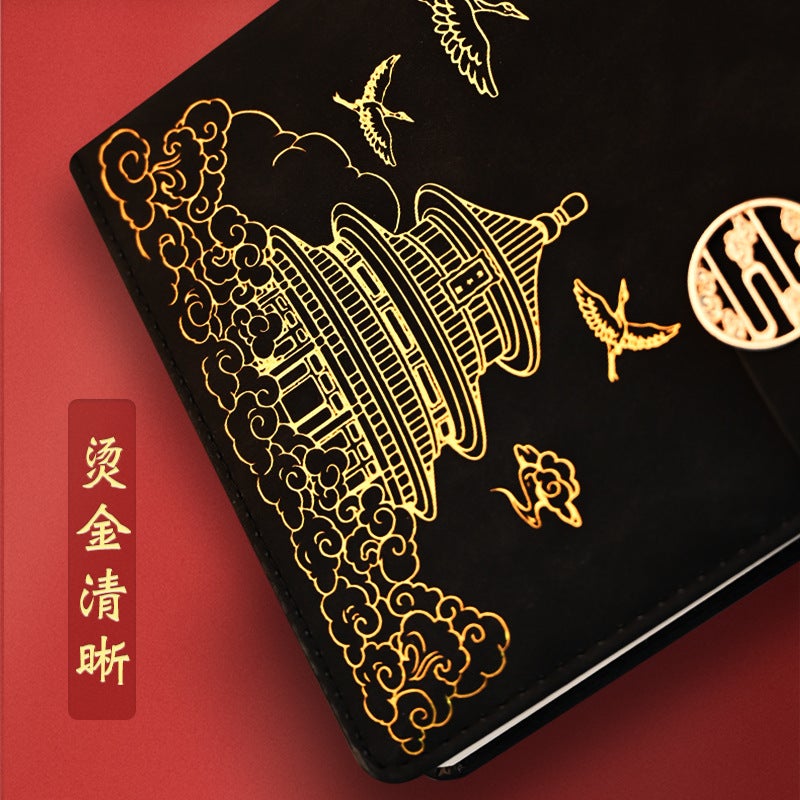 National Tide Notebook 2022 New High-End Retro Notepad Printable Logo Gift Set - Image 4