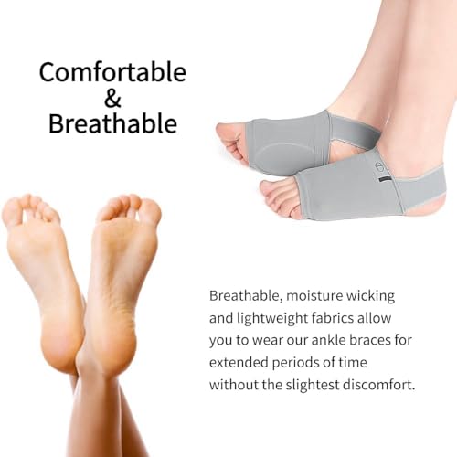 Aegon Flat Foot Arch Support for Men & Women | Medial Arch Support for Flat Feet Correction Sleeve with Cushion | Plantar Fasciitis Leg Foot Support Pain Relief Product | Free Size - 1 Pair - Image 5
