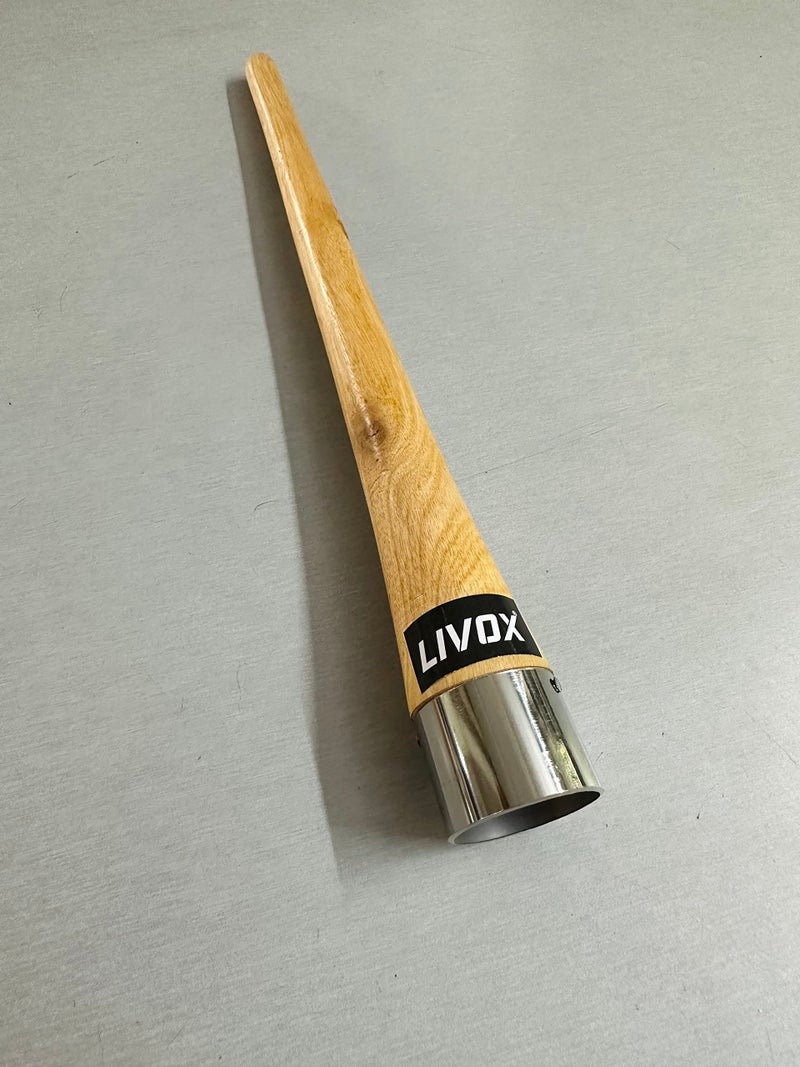 LIVOX Rubber Bat Grip Cone Ultra Tacky Shock Absorption Bat Gripper Cone Cricket Accessories for Boys Cricket Bat Handle, 1 Wooden Cone - Image 4