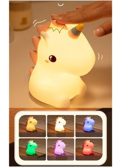 Gonice Unicorn Night Light for Girls Bedroom, Unicorns Gifts for Girls, Cute Night Lights for Kids Room, Squishy Silicone Nursery Lamp, LED Color Changing USB Rechargeable Baby Toddler Decor  - Image 5