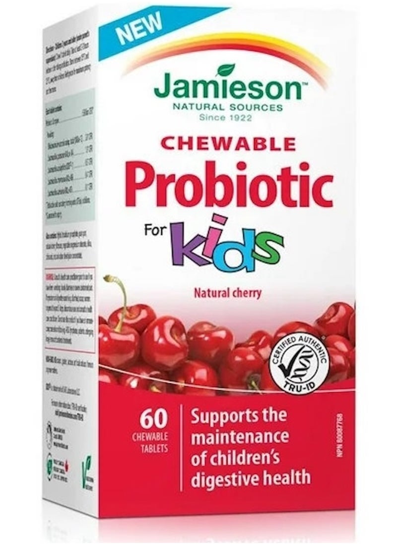 Jamieson - Jamieson Chewable Probiotics for Kids Cherry Flavour 60 Chewable Tablets - Image 1