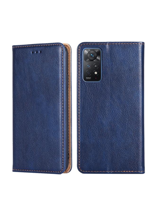 The Bros Case For Xiaomi Redmi Note 11 Pro 4G / 5G Global Pure Color Magnetic Leather Phone Case