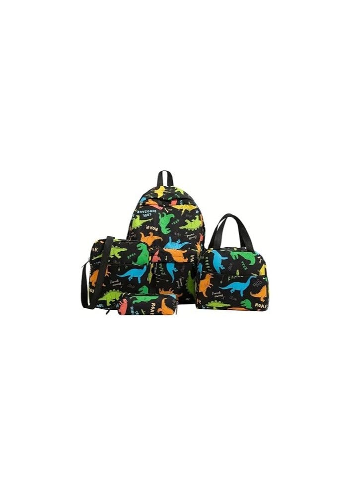 Black Dinosaur 4pcs/Set For Student
