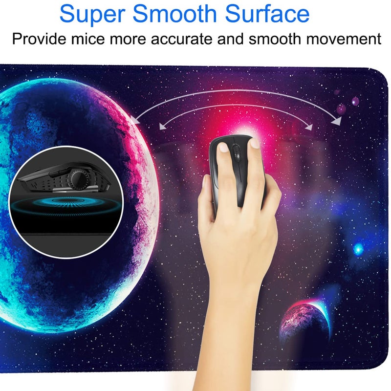 Naukay Gaming Mouse Pad  31.5X15.7 Inch Large Extended Computer Keyboard Mouse Mat  Water Resist Non-Slip Mousepad Rubber Base Long Xxl Gaming Mouse Pad For Work & Gaming  Office & Home  Space - Image 3