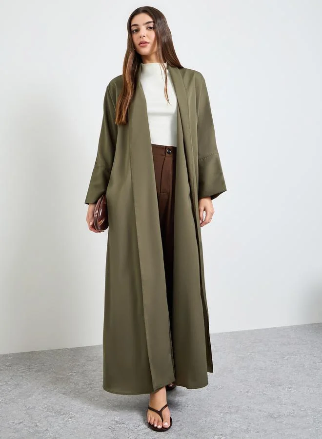 أميرة Olive Front Open Abaya
