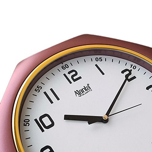 Ajanta Plastic Analog Wall Clock – 25cm x 25cm – Compact Square Design with Brown Frame – Silent Quartz Movement – Ideal for Home, Office & Kitchen (Model 1217) - Image 3