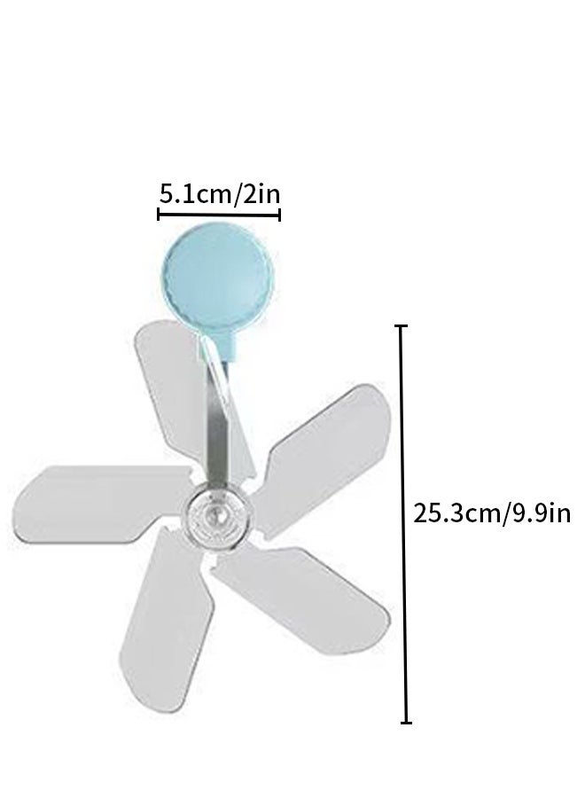 Uptyia Air Conditioner Wind Deflector, Bedroom Anti-Direct Blowing Suction Cup Wind Guide Fan, Djustable Air Conditioner Wind Deflector Fan, Suitable For Air Conditioning/Air Conditioning Bottom (3, Blue) - Image 3