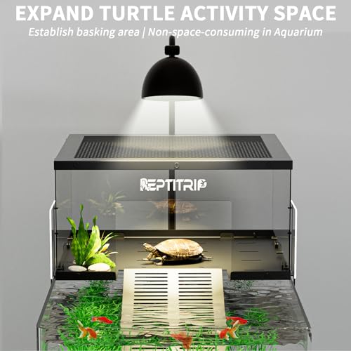 REPTITRIP Turtle Basking Platform & Dock - Stainless Steel Turtle Ramp, Non-Slip Surface - Fits 18-20 Inchs Wide Aquariums - Image 4