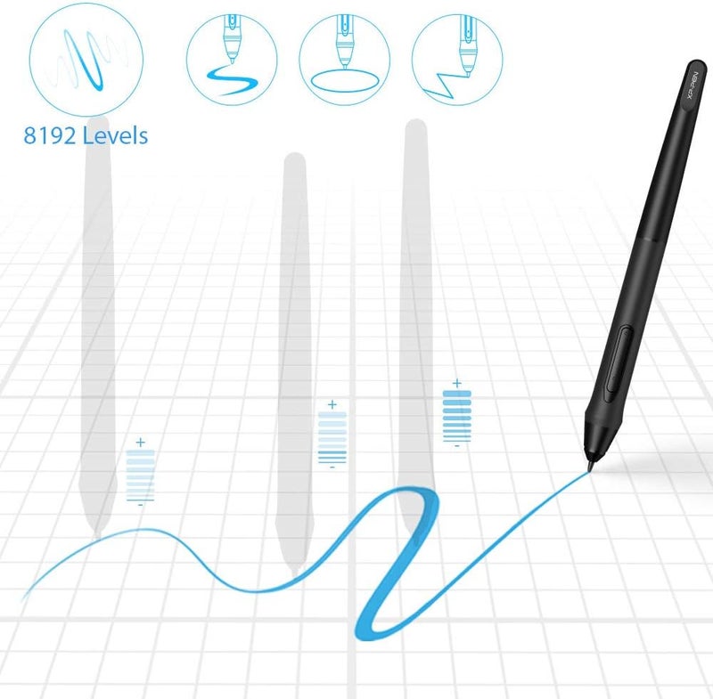 XPPen XP-PEN G640S Drawing Tablet Graphic Pen Tablet for OSU! 8192 Levels Pressure Digital Tablet with 6 Shortcut Keys and Battery-Free Stylus (6x3.75 Inch) - Image 4