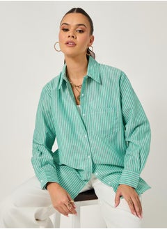 Oversized Striped Long Sleeve Shirt with Pocket - pzsku/Z507E29D8856A4A888116Z/45/_/1739731962/3620fb7a-588d-4815-838e-d045855e92e9