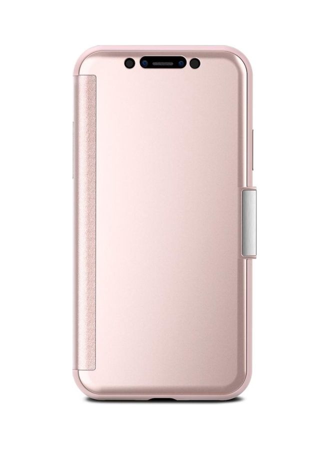 موشي غطاء حماية ستيلث كفر لهاتف آيفون XS/X وردي - Image 2