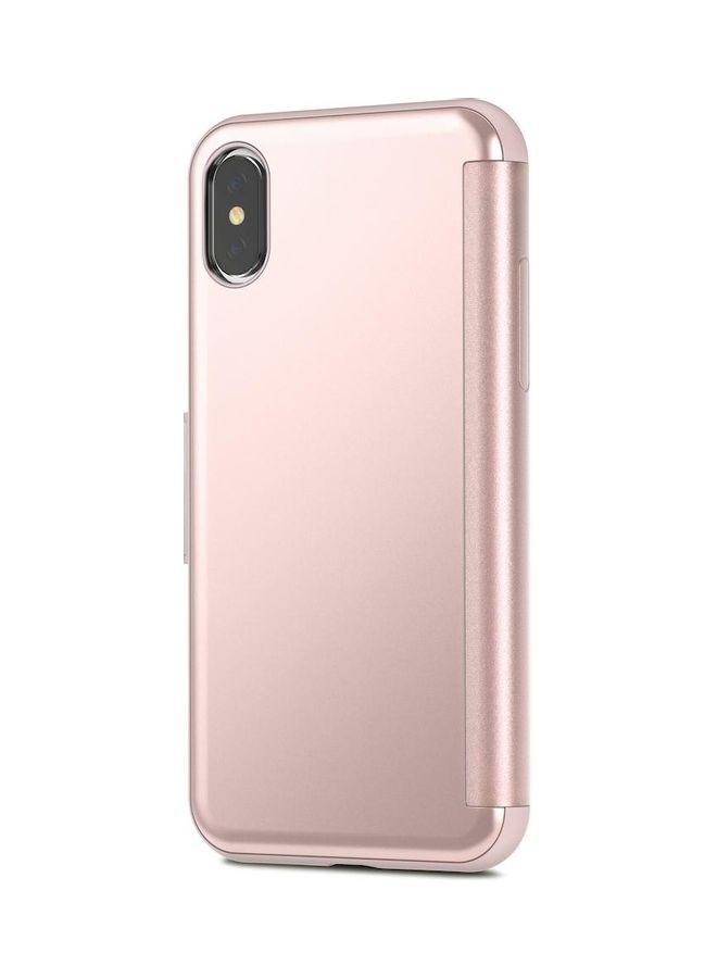 موشي غطاء حماية ستيلث كفر لهاتف آيفون XS/X وردي - Image 3