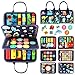Qizfun Montessori Busy Board Busy Book for Toddlers Sensory Learning Toy That Keeps Kids Busy Travel Toy for Airplane Car Screen for Boys Girls BlueP4 - Image 2