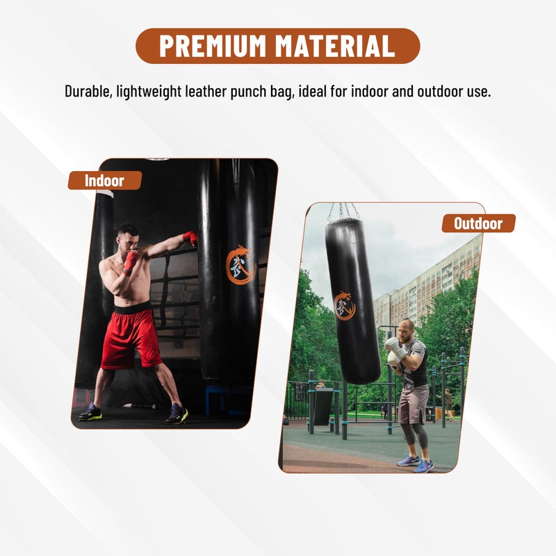 Endless Hanging Punching Sand Bag for Adults | Size: 80 cm | Multicolor | Material: Leather | Durable Hanging Fitness Punching Bag | Perfect for Training Boxing, Kickboxing | For Home and Gym - Image 3