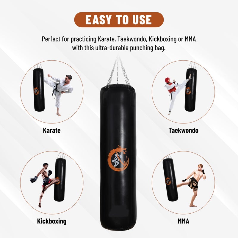 Endless Hanging Punching Sand Bag for Adults | Size: 80 cm | Multicolor | Material: Leather | Durable Hanging Fitness Punching Bag | Perfect for Training Boxing, Kickboxing | For Home and Gym - Image 4