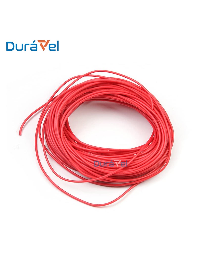Duravel Copper Wire Conductor for Electrical Power Transmission (RED 50 METER, 1.5MM)
