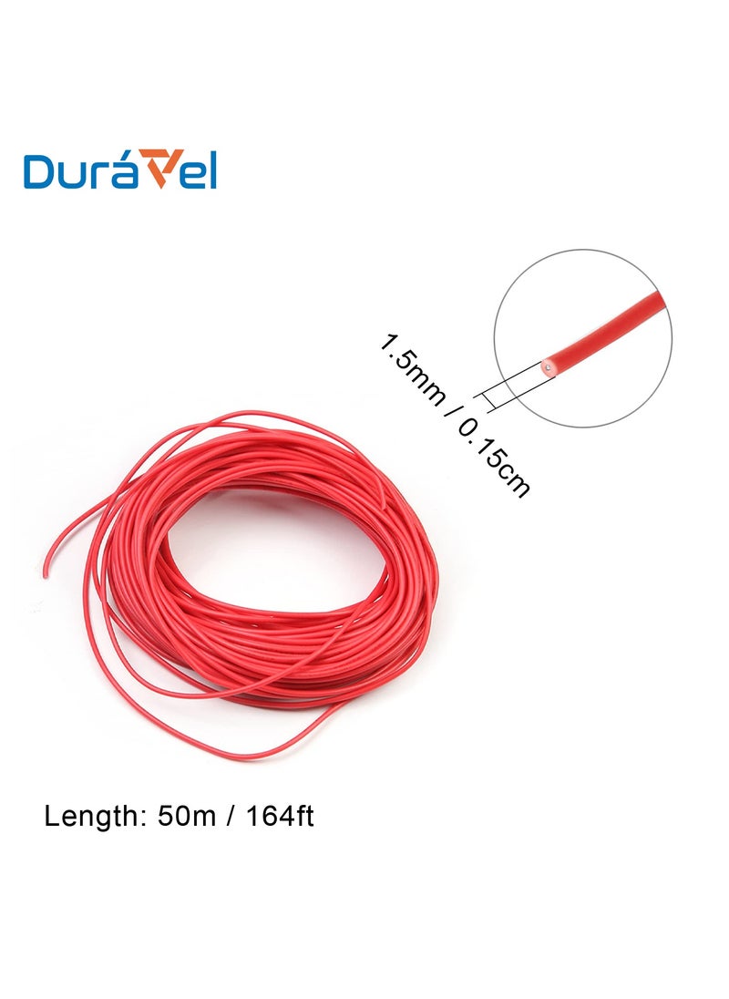 Duravel Copper Wire Conductor for Electrical Power Transmission (RED 50 METER, 1.5MM)