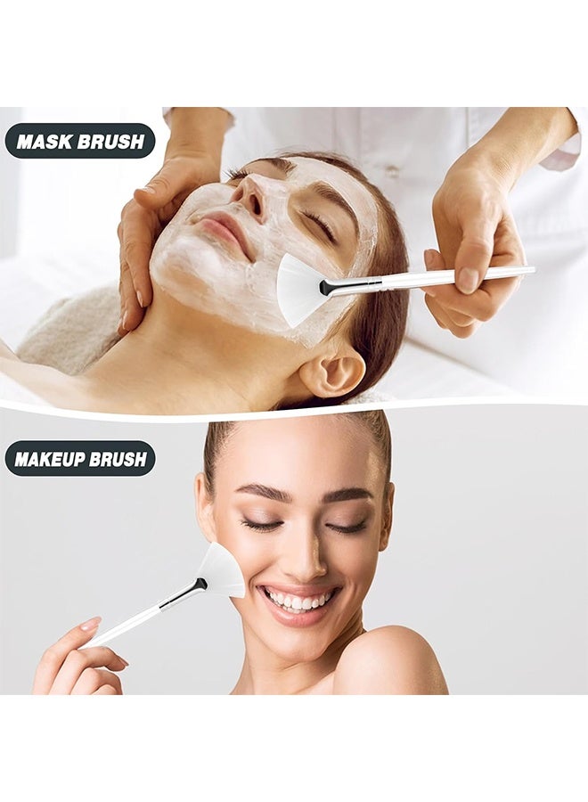 2PCS Face Mask Brush Soft Facial Fan Brush & Acid Applicator for Peel, Sleeping & Mud Mask, Makeup Cosmetic Applying Tools - Image 5