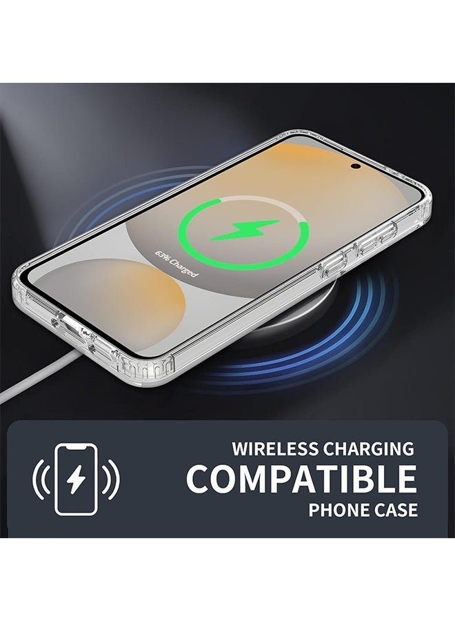 for Samsung Galaxy S24 FE 5G Case Cover Magnetic Cover Compatible with MagSafe Hard Back Slim Shockproof Bumper Support Wireless Charging - Image 4