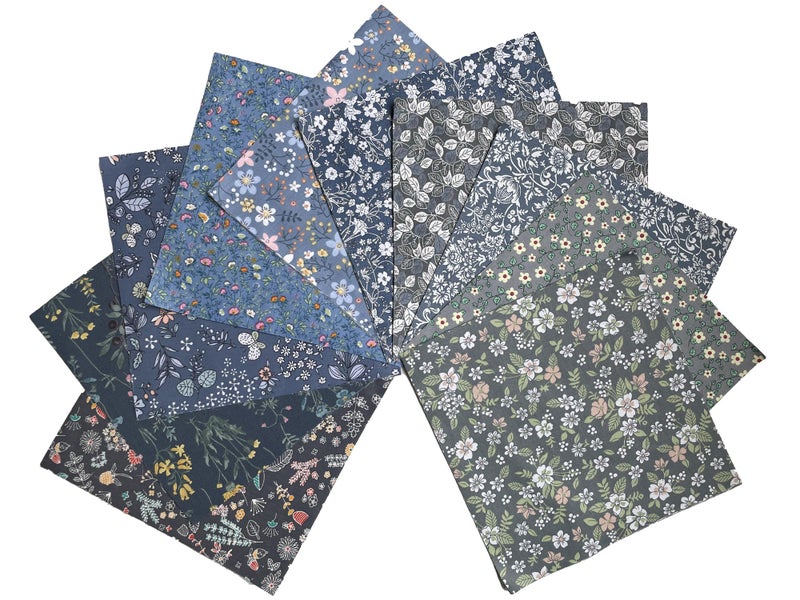 LENAILIN 50pcs 5 x 5 inches Multicolor Cotton Fabric Bundle Squares for Quilting Sewing, Precut Fabric Squares for Craft,Grey - Image 4