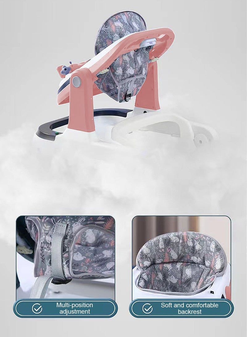 ما بيبي يمكن للطفل ووكر سيارة مضادة للساق مضادة للدوران للأولاد والبنات الجلوس ودفع عربة الأطفال المشاية التعليمية - Image 5