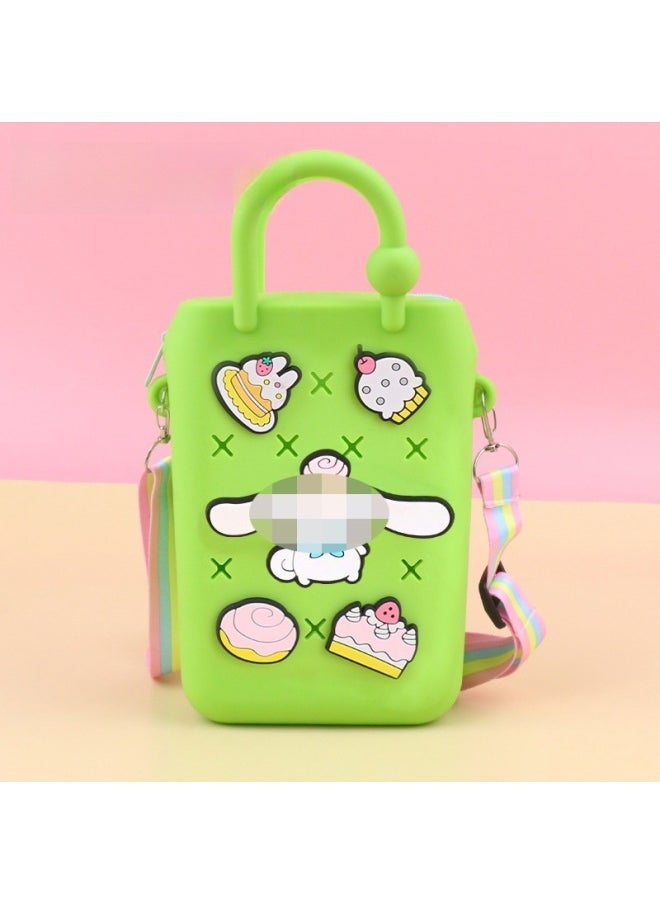Loquat DIY Hole Bag Cute Accessories Summer Beach Vacation Handbag Colorful Hole Bag DIY Beach Bag Jelly Bag-Colors:53--zipper  - Image 1