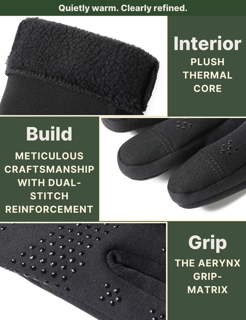 Aerynx Lightweight Running Winter Gloves, Touch Screen Warm Gloves Liners for Cycling Biking Sporting Driving for Men Women X1 - Image 4