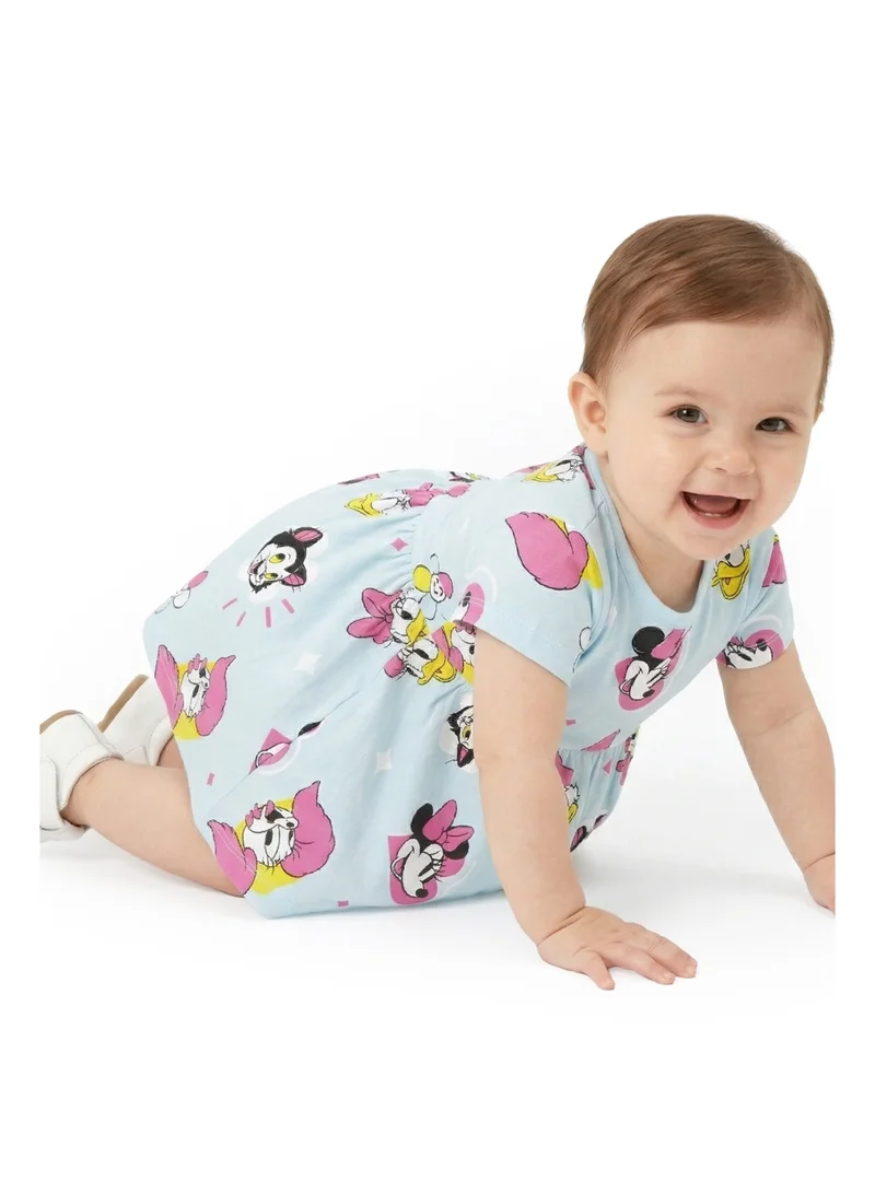 Disney  Disney Baby Girls Minnie Mouse Print Cotton Dress for Kids | Best Price UAE