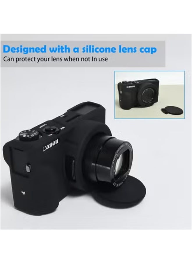 General Case for Canon Powershot G7 X Mark III digital camera, soft silicone case and detachable lens cap for Canon Powershot G7X Mark III DSLR  - Image 2